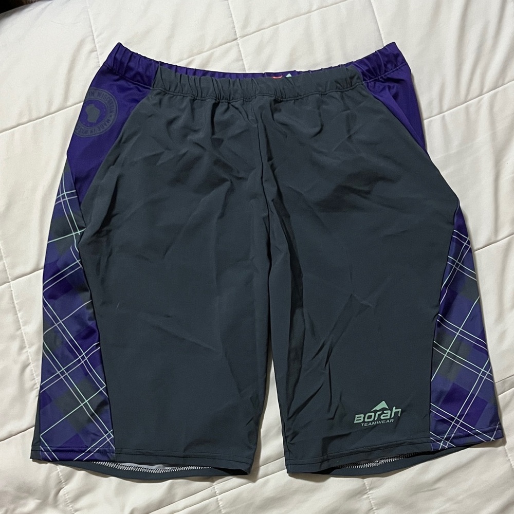 Women’s Gray and Purple Cycling Shorts, like new, XL